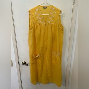 Vintage yellow housecoat dress